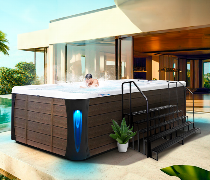 Calspas hot tub being used in a family setting - Brunswick